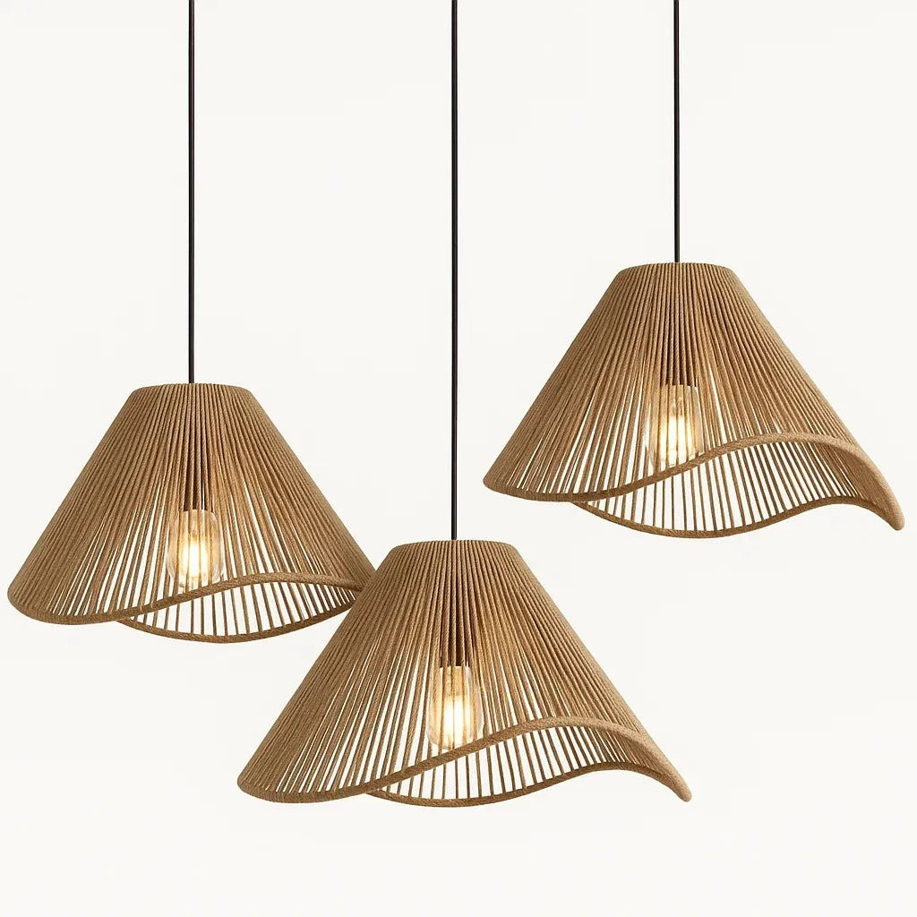 Burlap Ceiling lamp Size:25CM x 75CM