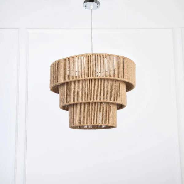Burlap Boho Ceiling Lamp