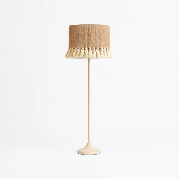Burlap Boho Floor Lamp